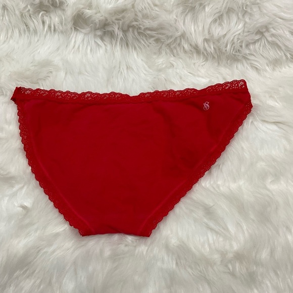 Rare Victorias Secret Red String Bikini Panty - Picture 6 of 7